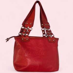Candie's Red Mini Shoulder Bag W/ Silver Hardware